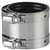 ProSource Coupling, 2 in, Rubber/Stainless Steel, Black/Stainless Steel Shield
