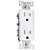 Eaton Wiring Devices TR1107W Duplex Receptacle, 2 -Pole, 15 A, 125 V, Push-in, Side Wiring, NEMA: 5-15R, White