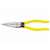 Klein Tools D203-8N Nose Plier, 8-7/16 in OAL, 1-1/4 in Jaw Opening, Yellow Handle, Dipped Handle, 1 in W Jaw