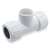 NDS CPT-0500-S Pipe Tee, 1/2 in, Compression x Slip-Joint, PVC, White, SCH 40 Schedule, 150 psi Pressure