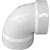 IPEX 192201 Pipe Elbow, 1-1/2 in, Hub, 90 deg Angle, PVC, White, SCH 40 Schedule