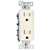 Eaton Wiring Devices TR1107V-BOX Duplex Receptacle, 2 -Pole, 15 A, 125 V, Push-in, Side Wiring, NEMA: 5-15R, Ivory