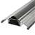 Frost King DAT39H Top Threshold, 36 in L, 3-1/2 in W, Aluminum/Vinyl, Silver