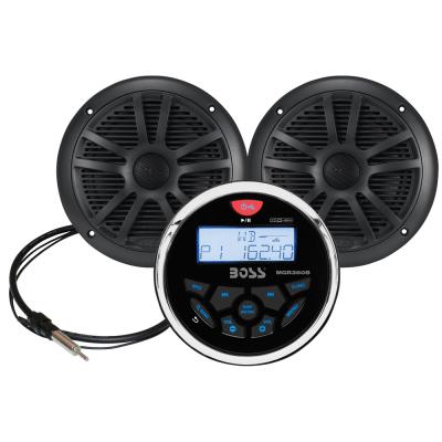 Boss Audio MCKGB350W.6 Marine Stereo  6.5&quot; Speaker Kit - Black