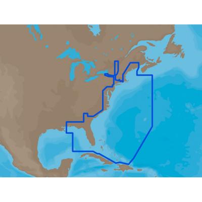 C-MAP MAX NA-M022 - U.S. East Coast &amp; The Bahamas - C-Card