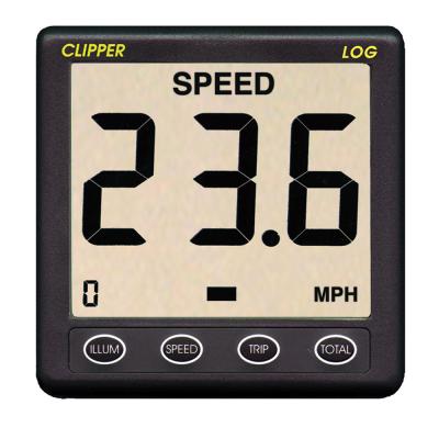 Clipper Speed Log Instrument w/Transducer &amp; Cover
