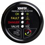 Fireboy-Xintex Propane Fume Detector w/Automatic Shut-Off  Plastic Sensor - No Solenoid Valve - Black Bezel Display