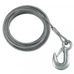 Fulton 7/32&quot; x 50' Galvanized Winch Cable and Hook - 5,600 lbs. Breaking Strength