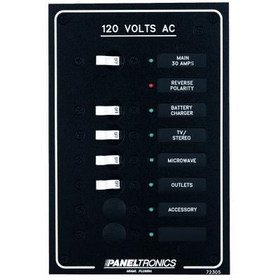 Paneltronics Standard AC 6 Position Breaker Panel &amp; Main w/LEDs