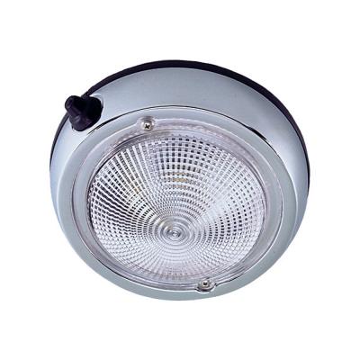 Perko Surface Mount Dome Light - 5&quot; O.D.(4&quot; Lens) - Chrome Plated