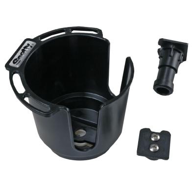 Scotty 311 Drink Holder w/Bulkhead/Gunnel Mount &amp; Rod Holder Post Mount - Black