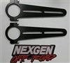 BILLET BLACK REAR VIEW MIRROR BRACKET 1.50 ID LONG STYLE