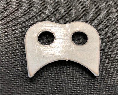 Steel Weld-On Double AN -3 Bulkhead Fitting Mounting Tab With 3/8" Holes Radius for 1 1/2 Tubeing