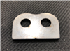 Steel Weld-On Double AN -3 Bulkhead Fitting Mounting Tab With 3/8" Holes Flat Bottom
