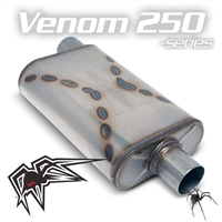 Black Widow Venom 250-series muffler - 2.5" center/passenger offset