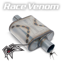Black Widow Race Venom 250 Exhaust Muffler Center/Center 3.0"