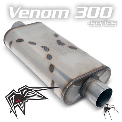 Black Widow Venom 300 Exhaust Muffler 3" center/center