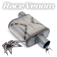 Black Widow Race Venom 250 Exhaust Muffler Center/Offset Passenger 2.5"