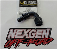 PHENIX IND -8 AN AN8 Push Lock 120 Degree Hose End Fitting Aluminum Black