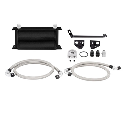 Mishimoto Oil Cooler Kit: 2015+ Ford Mustang Ecoboost MMOC-MUS4TBK Thermostatic Oil Cooler Kit - Black