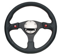 NRG Race Series Steering Wheels/ W DUAL BUTTONS LEATHER