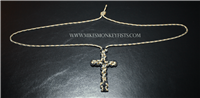 Paracord Cross Necklace MultiCam and Black, Handmade in USA!