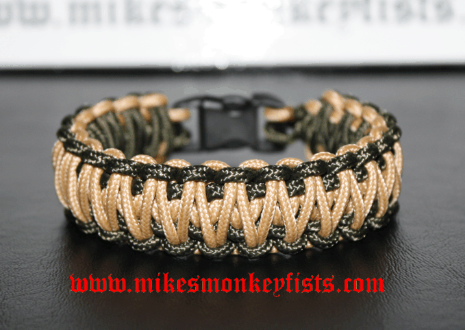 Double Solomon Bar Weave Paracord Bracelet, 2 Color