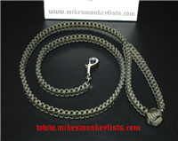 6' Paracord Monkey Fist Dog Leash with hand loop