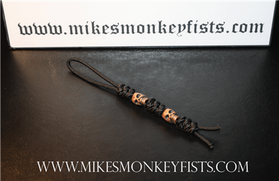 Copper Skull Beads For String Bracelet,Knife Lanyard Charm – Metal