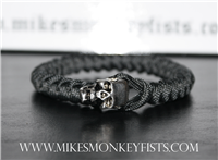 Custom Paracord Bracelet w/ Large Metal Skull