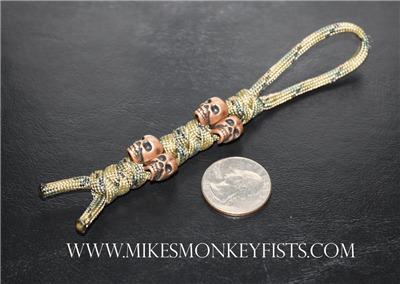 Paracord Lanyards with Metal Skull Beads