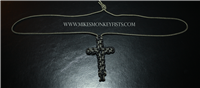 Paracord Cross Necklace Black and Olive Drab