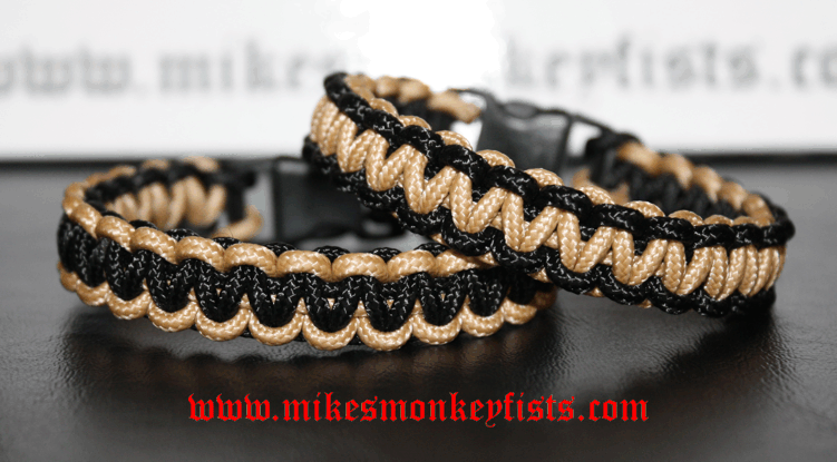 Paracord Bracelet: Two Color Snake Knot Bracelet Design - YouTube