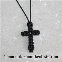Paracord Cross Necklace Solid Colors