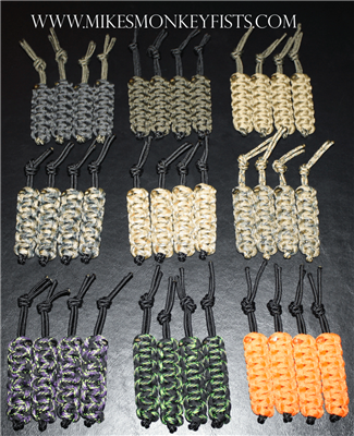 Paracord Survival Zipper Pulls 9 Colors Available