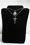 St Jude & Cross-Medal Necklace with Swarovski Elements