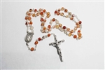 Carnelian 4.mm Gemstone Silver Toned Rosary