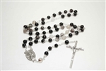 Lace Agate Gemstone Silver Toned Rosary
