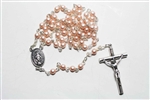 Pink Czech Pearl Rosary