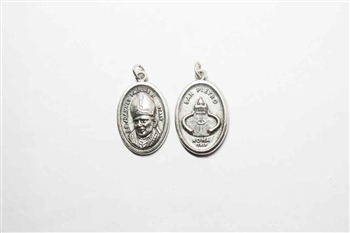 John Paul II. Oxidized Silver Toned Medal