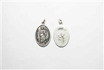 Our Lady Of Prompt Succor Oxidized Silver Toned Medal