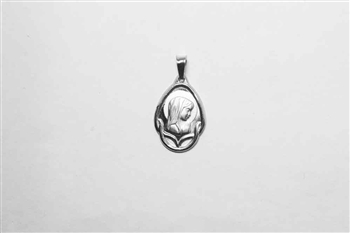 Sterling Silver Pendant with Mother Mary
