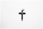 Sterling Silver Cross with Black Onyx
