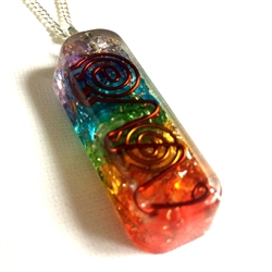 Reiki Chakra Orgone Pendant - orgonite balancing energy