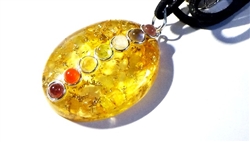 Citrine Orgone chakra pendant