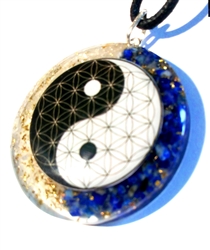 Lapis & selenite Orgone Pendant