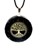 Tree of life tourmaline lazuli pendant