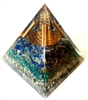 Lapis lazuli & Aquamarine Orgone Extra  Large Pyramid - (4G/5G) protector