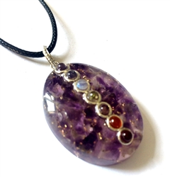 Amethyst orgone energy pendant