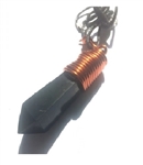 Copper coil shungite pendant